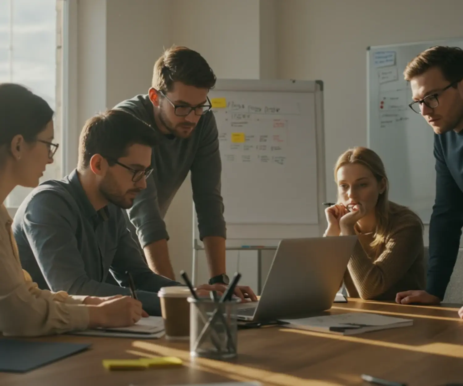 RevOps Team bespricht Projektmanagement.